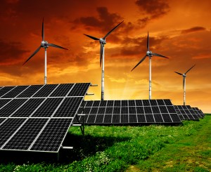bigstock-Solar-panels-and-wind-turbine-29265317